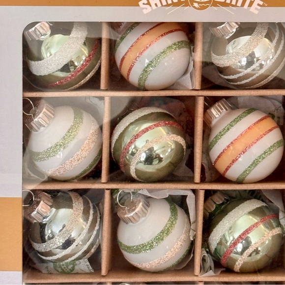 20 Piece Vintage Style Mini Glass Ornament Set - Christopher Radko Shiny Brite - Picture 4 of 6